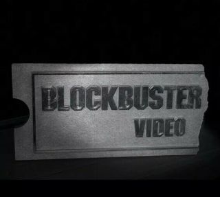 Rare Blockbuster Silver Ticket Wall Sign For Collector