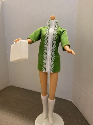 Vintage Barbie Clone Lime Green Mini Dress 1960’s Maddie Mod Peggy Shillman