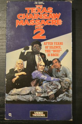 The Texas Chainsaw Massacre Part 2 - Vhs Rare Oop Cult Horror - Tobe Hooper