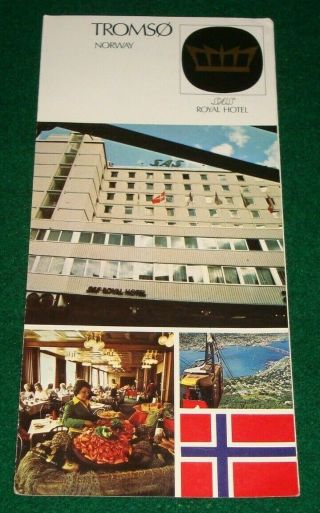 Norway Sas Royal Hotel Tromso Rare Vintage 1960 