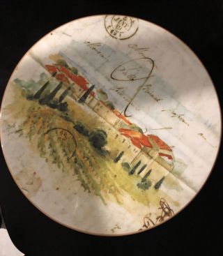 Williams Sonoma Paysage Marc Lacaze Italy Large Serving Plate 2008 Rare