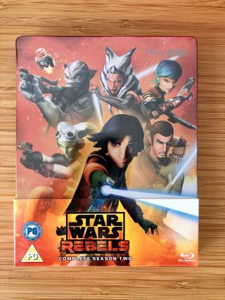 Star Wars Rebels Season 2 Uk Bluray Steelbook Region A/b/c - Rare