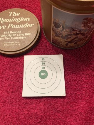 Rare Vintage The Remington Five Pounder Collectible Tin Plate D - Targets And Foam