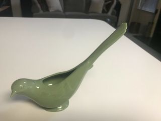 Vintage Green Mark Rare Lenox Celadon Green Bird Figurine Planter