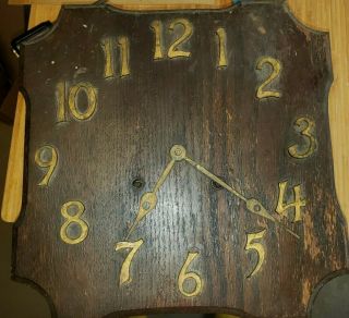 422 - Antique Mission Oak Wall Clock Parts