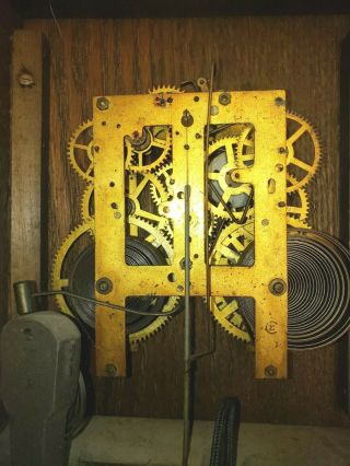 422 - Antique Mission Oak Wall Clock Parts 3