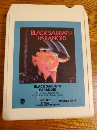 Black Sabbath Paranoid 8 Track Tape Rare Release