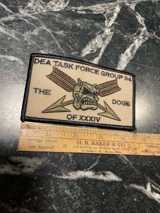 DEA Task Force 34 Maryland Metro Patch Logo Iron On Jacket Rare Drug Enforcement 2