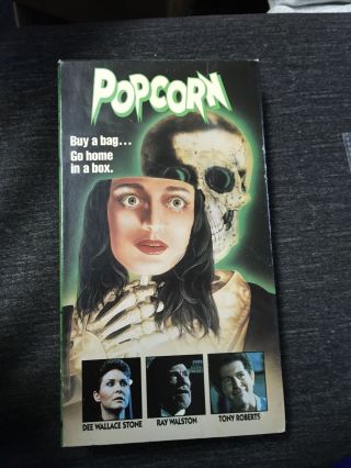 Popcorn Rare Oop 1991 Rca Columbia Vhs Horror Comedy Campy Cult Movie Htf