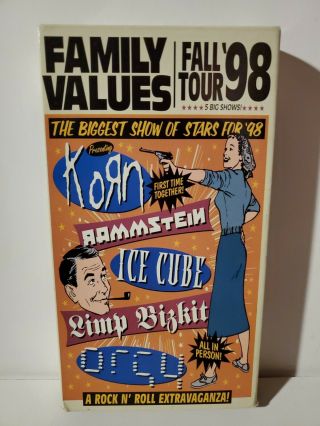 Family Values Fall Tour 98 - Vhs Pre - Owned - Korn Ice Cube Rammstein Orgy - Rare
