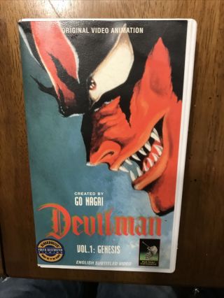Rare - Devilman Vol.  1: Genesis 1987 Vhs Anime Video Unrated (blockbuster Version)