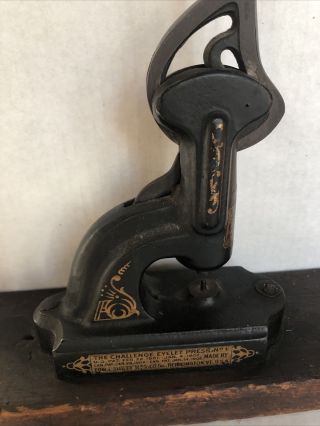Antique Cast Iron Sibley Challenge Eyelet Press Tool No.  1 Grommet 1902 Desk