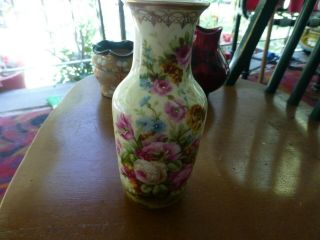 Antique Royal Vienna Floral Vase Handpainted 6.  5 " Sgnd Bhive Austria