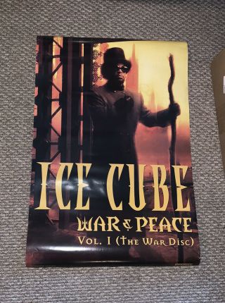 Ice Cube - War And Peace Vol.  1 24x36 Promo Poster.  Very Rare