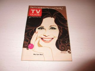 Mary Tyler Moore Rare Tv Guide May 19 1973 Richard Amsel Cover Art No Label