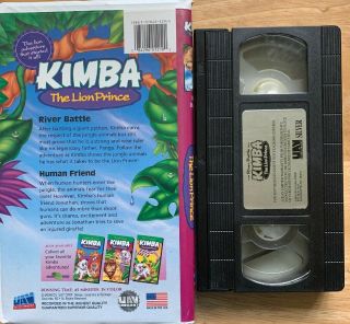 Kimba The Lion Prince River Battle VHS UAV Entertainment 1995 RARE OOP Clamshell 2