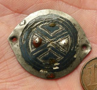 34mm Pendentif Argent Ancien Maroc Collier Antique Berber Silver Pendant Morocco