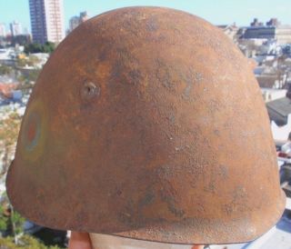 Pre Ww Ii Italian M 33 Ecuador Army & Peruvian 1941 War Helmet / Decal Rare