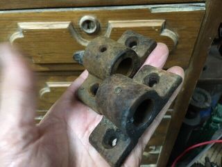 Antique Hit & Miss Gas Engine Cart Parts Salvaged Cast Iron Axle Bolsters Maytag