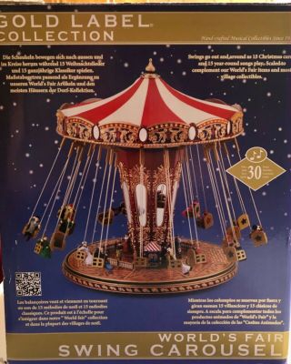 Rare Mr.  Christmas Gold Label World’s Fair Swing Carousel