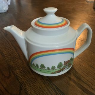 Vintage Enesco Rainbow Teapot Ceramic Japan 1978 - Very Rare Htf