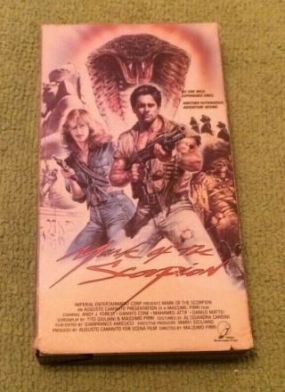 Mark Of The Scorpion Vhs Action Imperial Video 1988 Rare Andy J Forest