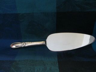 White Orchid By Community Plate Silverplate Hh Cake Server W/stainless 10 " - Vgc