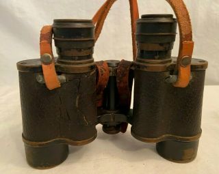 Wwi Or Wwii Era German Binoculars Leather Case Very Rare - Carl Zeiss Telextin??