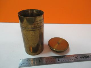 Antique Brass Empty Objective Container Microscope Part As Pictured &7b - B - 54