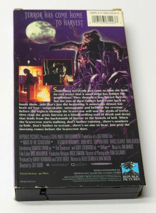 NIGHT OF THE SCARECROW 1995 VHS RARE OOP HORROR VG FAST SHIP 2