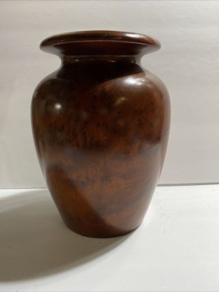 Stunning Rare Large Redwood Burl Artisan Crafted Wood Vase Stump House Eureka Ca