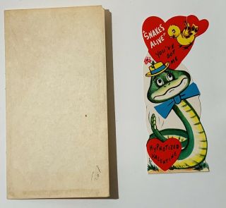 Antique Snakes Alive You’ve Got Me Hypnotized Valentine Snake Heart Valentines