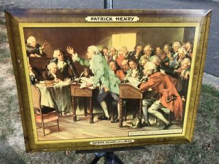 Rare Patrick Henry Beer Metal Sign Tin Over Cardboard Sign Kiley Marion In