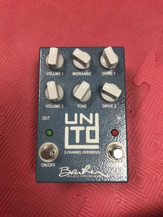 Barber Unltd Dual Overdrive Guitar Pedal Rare Out Of Production