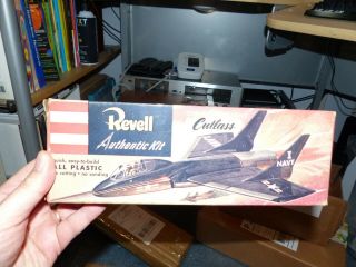Revell 1/60 F7u Cutlass H202:59,  Very Rare 1st Issue From 1953 Oop Htf