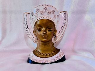 Rare Royal Sealy Egyptian Lady Head Vase