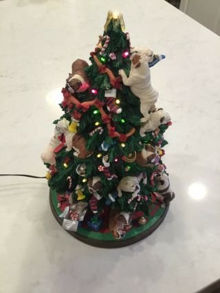 Rare Danbury Bull Dog Christmas Tree Retired Collectable