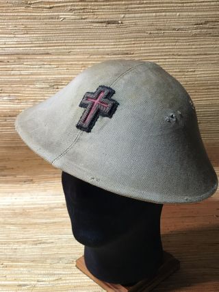 Wwi British Helmet Cover,  Chaplain (masonic?) 1917,  Rare