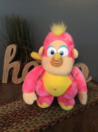 Vintage 80’s Wuzzles Hasbro Softies Walt Disney Pink Plush Rhinokey Monkey Rhino