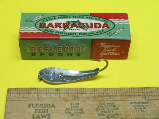 Vintage Barracuda Reflecto Spoon Size No.  1 With Box (rare) Lure
