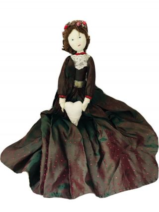 30” Vtg Handmade Christmas Angel Rag Doll Primitive Country Decor