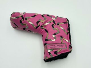 Scotty Cameron Pink / Camo Dancing Dog Headcover Putter Cover Rare 154