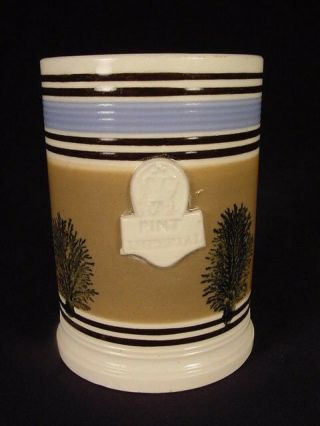 Rare 1880 Imperial Pint Mocha Ware Tankard Mochaware Pearlware Staffordshire