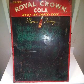 Rare Royal Crown Cola Chalkboard Menu Sign