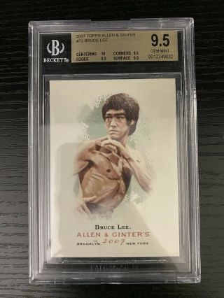 Bruce Lee Bgs 9.  5 Gem 2007 Topps Allen & Ginter 72 Gem Rare Card