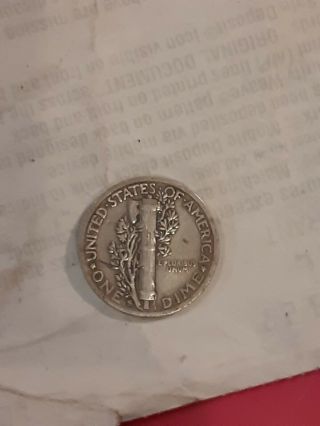 1942/1 - D Mercury Dime 10c - Details - Rare Overdate Variety Coin