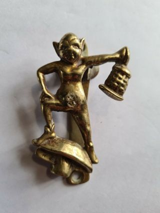 Vintage Brass Cornish Pixie Door Knocker