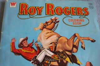 Vintage 1946 " Roy Rogers W/ Trigger " Coloring Book By Whitman Rare