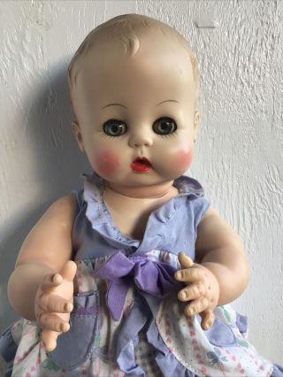 Vintage Effanbee Baby Doll,  1959 15”tall,  All Vinyl