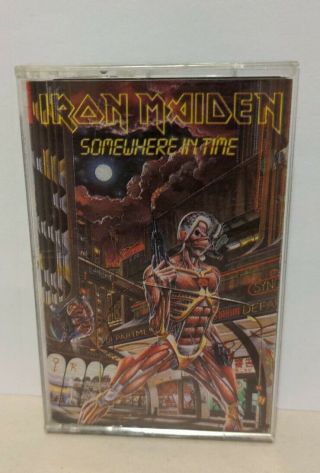 Iron Maiden Somewhere In Time 1986 Cassette Tape Vintage Rare